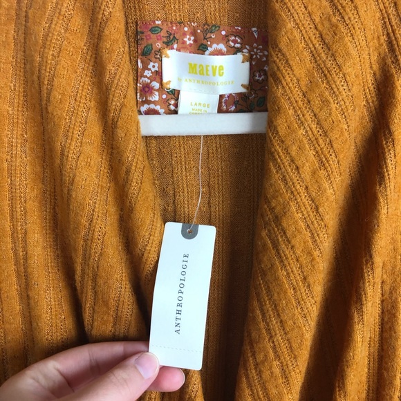 ANTHROPOLOGY Maeve Woodruff Mustard Wrap Top - Picture 3 of 15